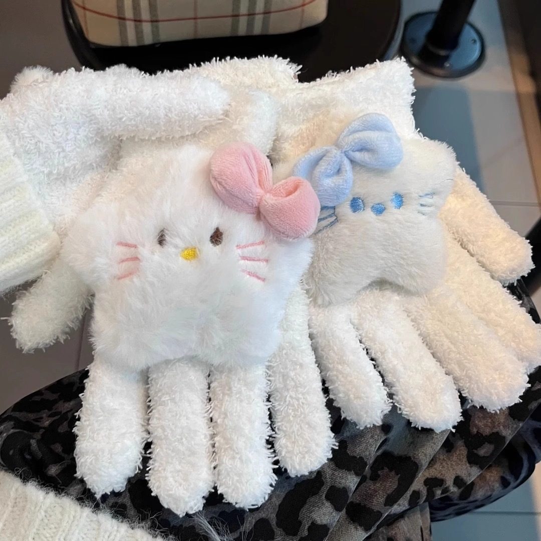 可爱kitty酱~秋冬新款手套