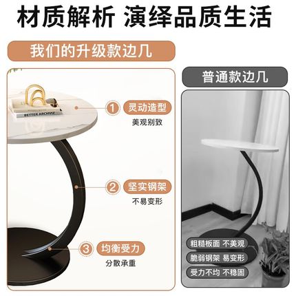 小茶几客厅2023新o款简约现代创意沙发边几网红圆桌子床头柜置物