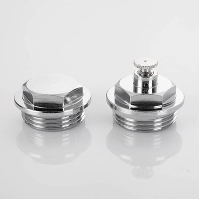 暖气片家用放气阀4分堵头黄铜6分C手动排气跑风塞头1寸暖气放水阀