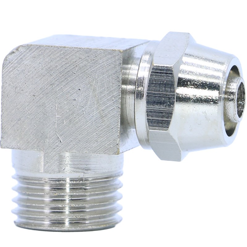 气动锁母弯通pu气管锁紧快o拧接头PL8-02直角弯头6-01/10-03/12-0