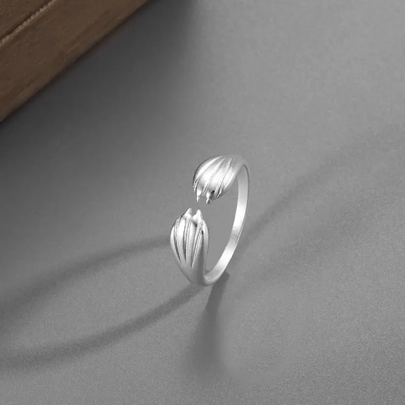 s925银简约猫咪戒指女小众设计小猫爪个性指环2022年新款潮