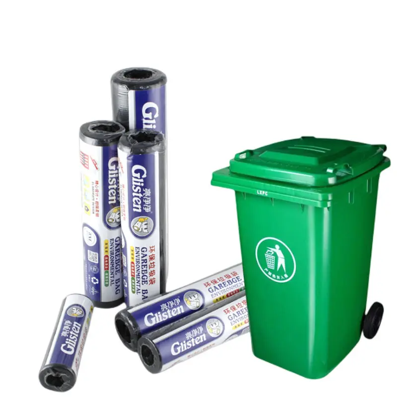 一大卷垃圾袋一次性点断式酒店物业清洁袋黑色捆装大号塑料垃圾袋