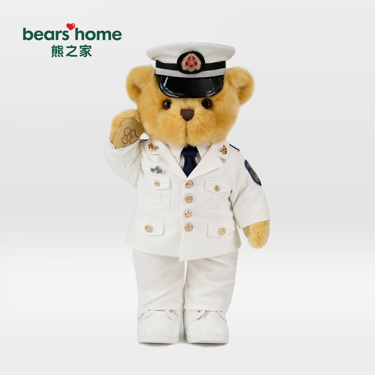 bears'home熊之家迷彩熊海军常服军人礼物小熊玩偶形象专属定制