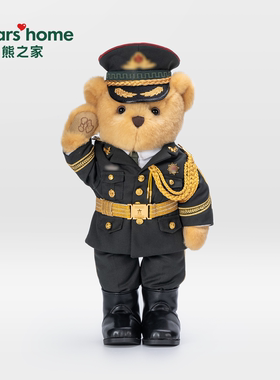 bears'home熊之家迷彩熊海陆空军仪仗队军人小熊玩偶形象专属定制