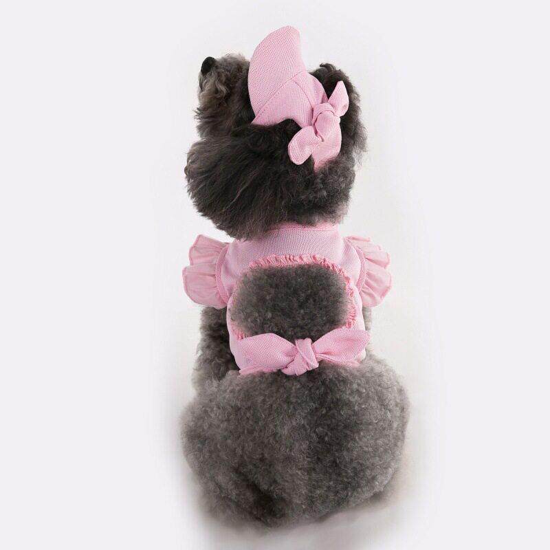 宠物小中型猫咪狗狗春夏衣服2件套T恤背心+帽子