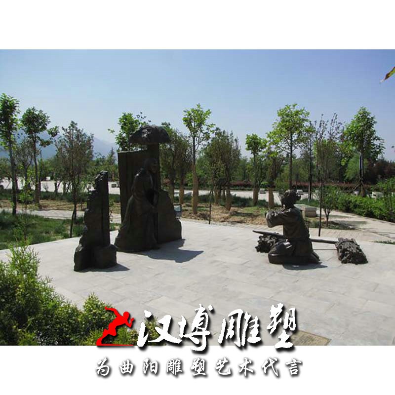 传统二十四孝文化馆戏彩娱亲玻璃钢古代人物铸铜雕塑民俗小品公园