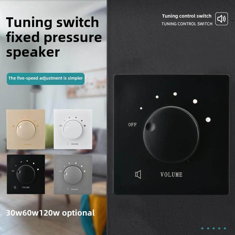 背景音乐音量调节控制器60W音频调节旋钮扬声器120W