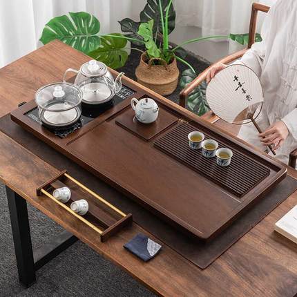 实木茶盘一体式2024新款全自动底部上水壶烧水壶家用泡茶炉茶台