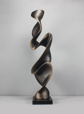 雕塑大摆件现代软装饰品玻璃钢家居售楼处大堂轻奢抽象艺术品摆设