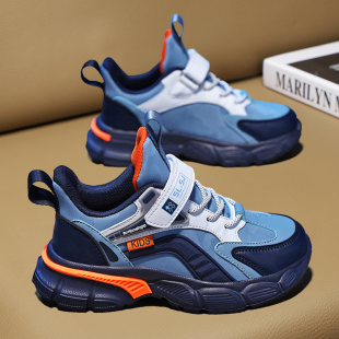 童鞋男童运动鞋2024新款春秋款皮面春款大童男鞋春季男孩儿童鞋子