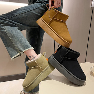 2025新款秋冬加绒加厚时尚雪地靴百搭儿童保暖网红东北外穿雪地棉