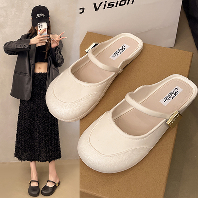 包头拖鞋女外穿时尚韩版软底