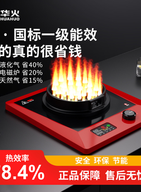 华火电火灶2500W防水电焰灶台式电燃加热大火力热效高插电生明火