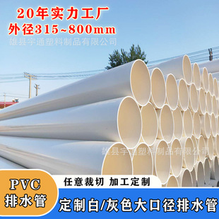 厂家PVC-U水管排污管大口径下水道塑料硬管200泄水管通风pvc排水