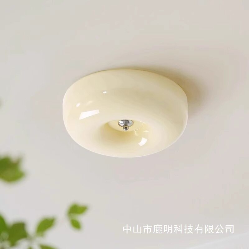 法式奶油风极简吸顶灯中古复古客厅卧室儿童房装饰灯餐厅酒店灯饰