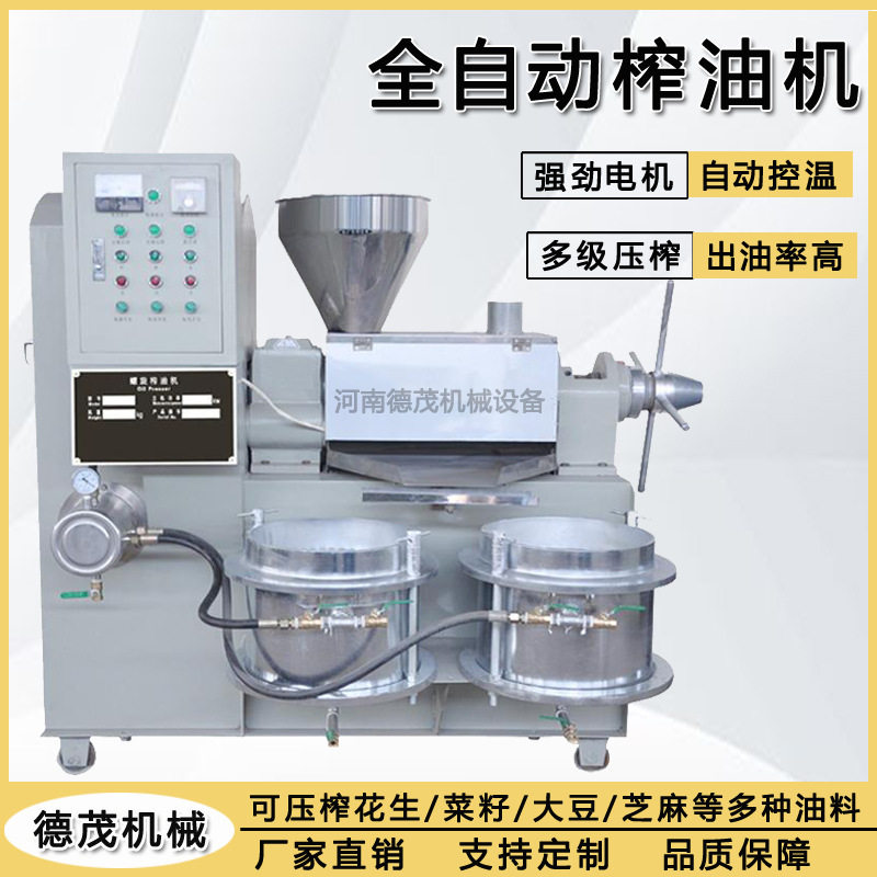 商用全自动榨油机小型家用不锈钢花生菜籽榨油机械大型榨油机设备