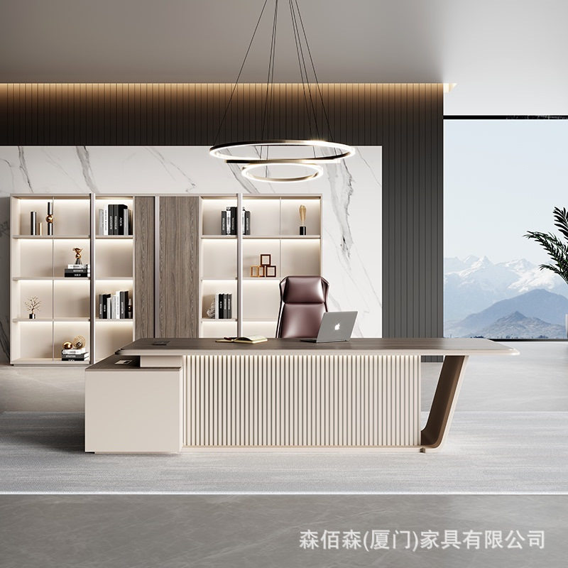 新款现代大班台办公桌老板桌经理总裁电脑工作桌创意设计师家具