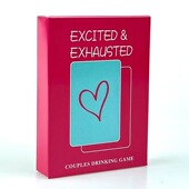 Exhausted 情侣爱人喝酒英文桌游卡牌 Excited 跨境全英文版