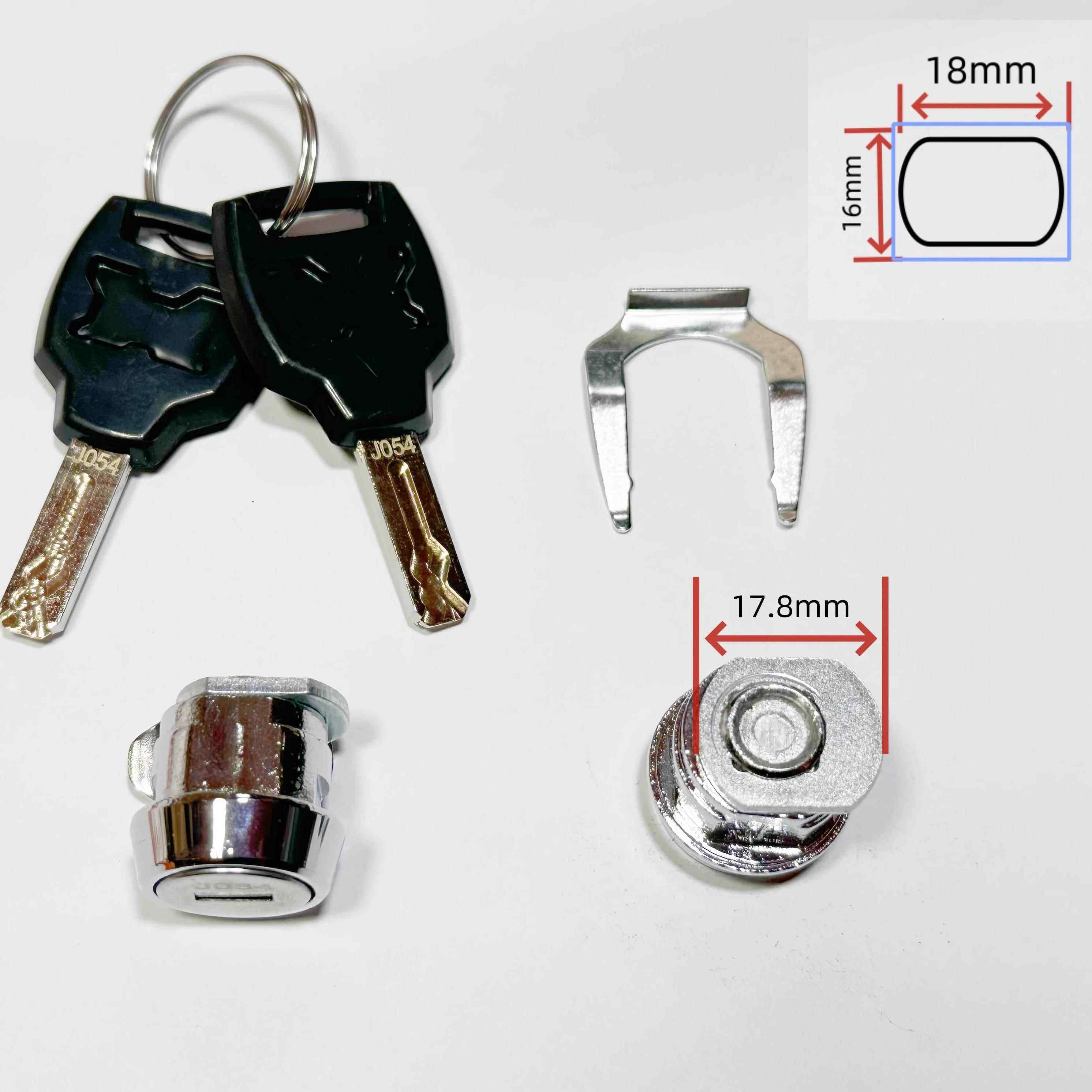 摩托车尾箱锁芯电动车尾箱锁芯铝合金不锈钢尾箱配件边箱通用款