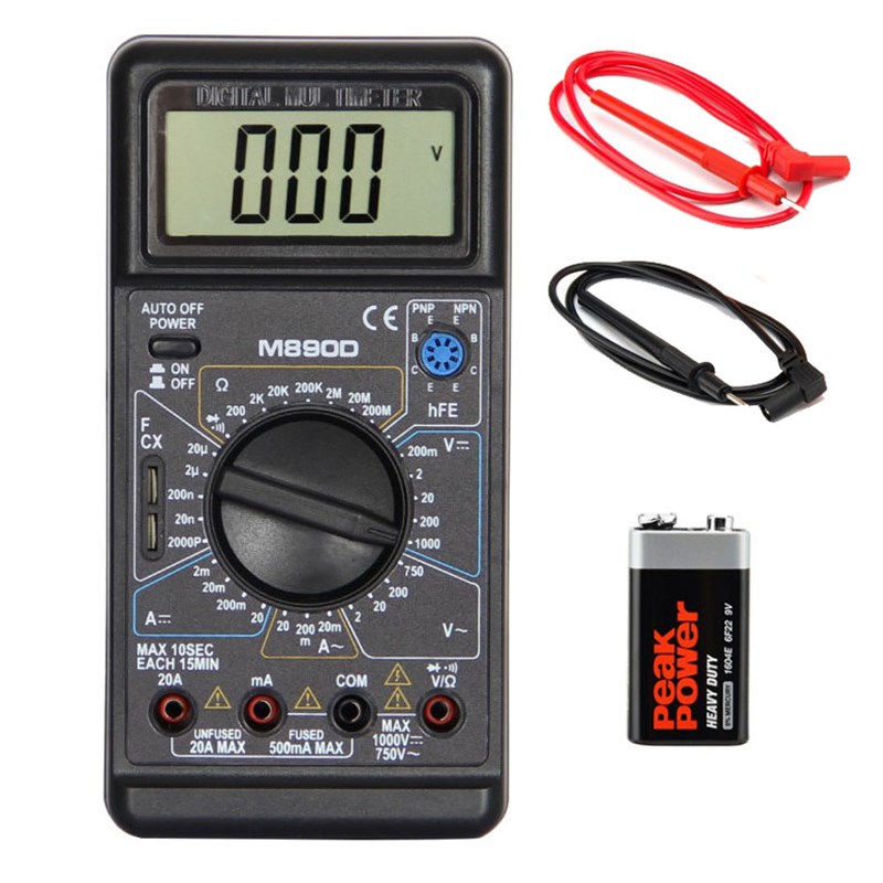 家用数字万用表 数字大屏幕万用表M890D可测电容漳州威华