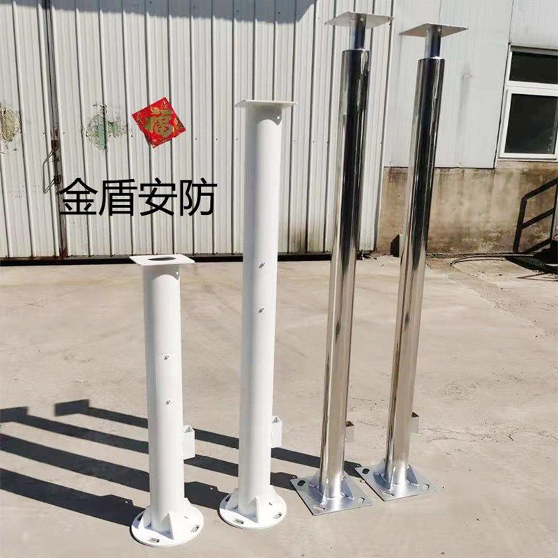 视频监控立杆电场站 不锈钢云台立杆 球机摄像机 升压站立杆 立柱