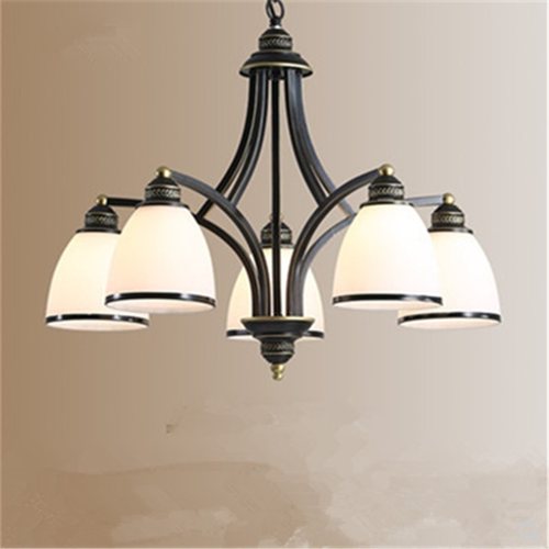 欧式铁艺客厅吊灯复古乡村卧室餐厅入户门厅灯饰创意别墅灯具新款