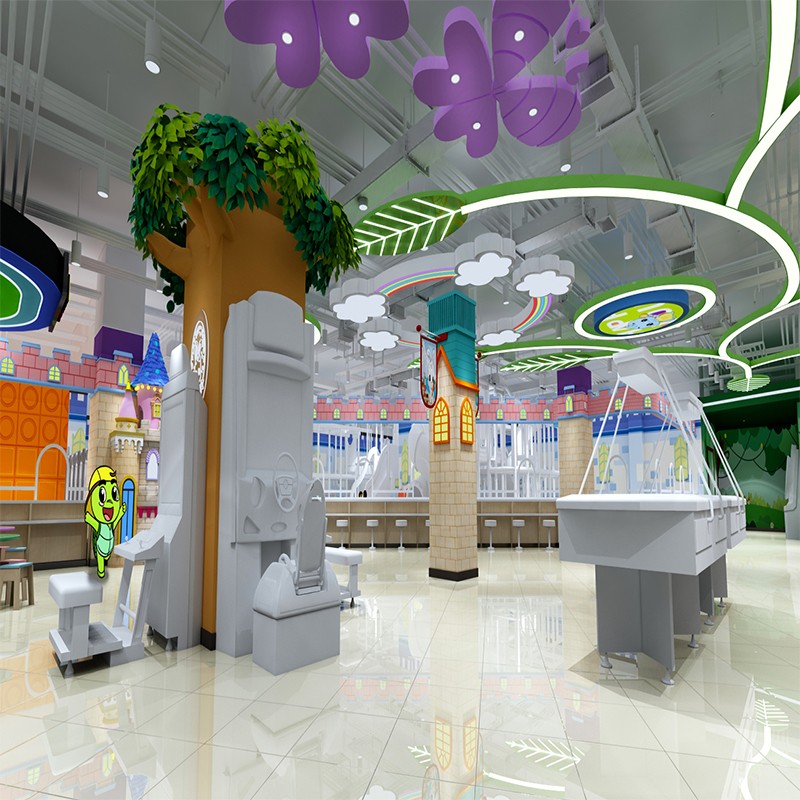 led大型室内创意六边形健身房商场儿童乐园异形拼接木纹造型灯