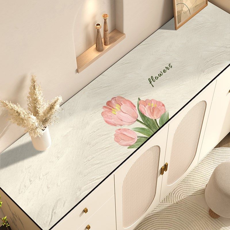 餐边柜硅藻泥玄关桌垫吸水入户门鞋柜防脏垫小清新长条桌布高级感,居家布艺,桌布,淘宝优惠券,粉丝福利购,淘宝优惠卷