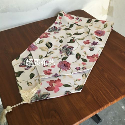 帆布印花桌布 桌旗 双面布料 床头柜 电视柜盖巾 餐桌条布