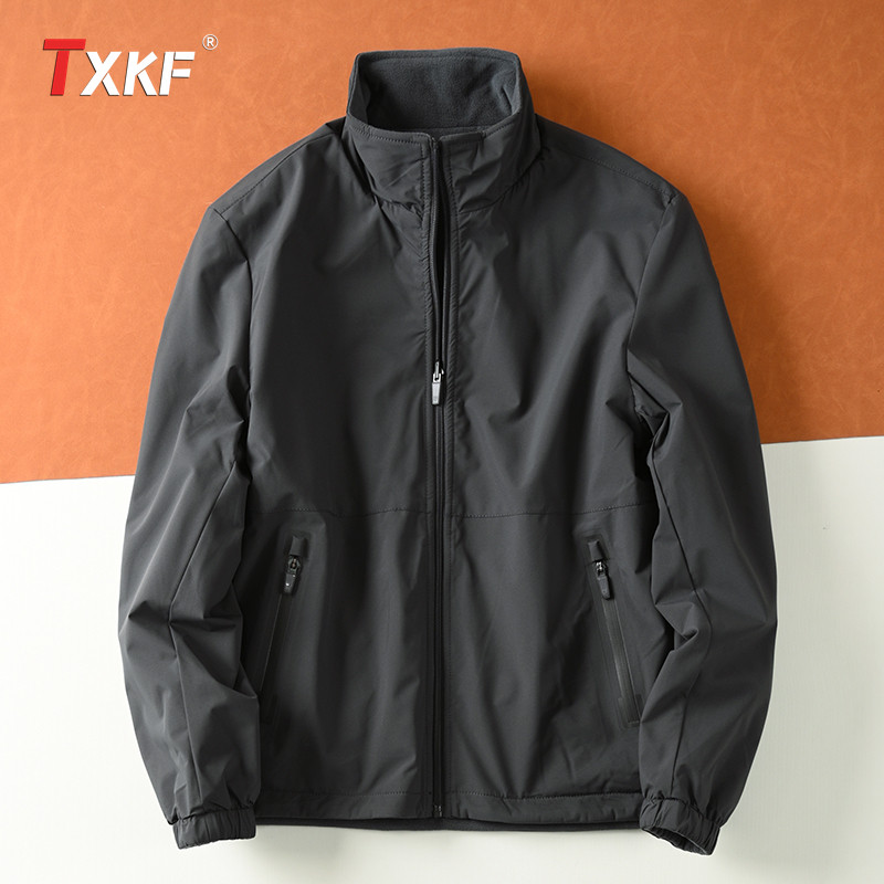 双面穿软壳冲锋衣外套男士2025新款秋冬季防水加厚摇粒绒夹克男款