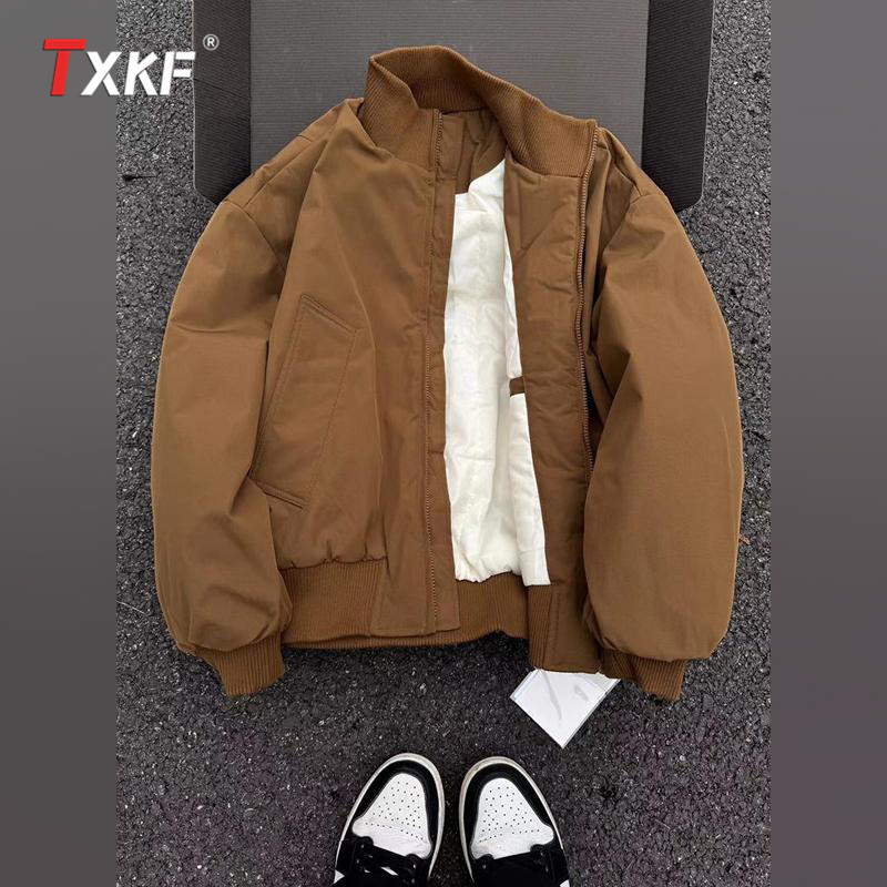 美式飞行员夹克棉服男士2025新款春秋冬季加厚立领棒球服外套男款