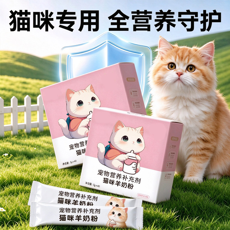 猫咪羊奶粉幼猫专用猫粮猫产后奶糕宠物幼崽小奶猫营养补充