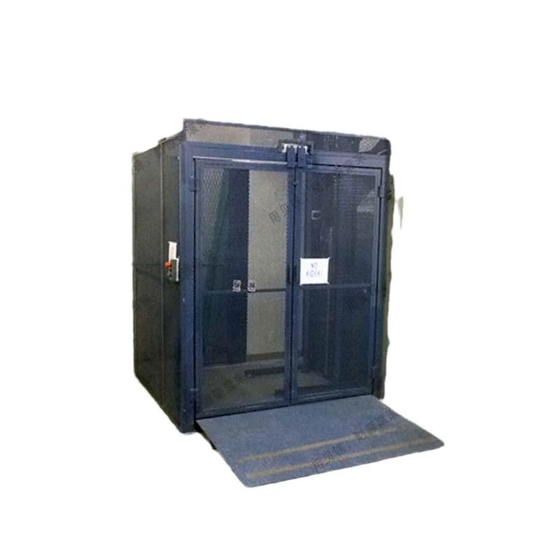 单轨液压升降平台钢结构厂房小型运货平台二层加网格门单体货梯