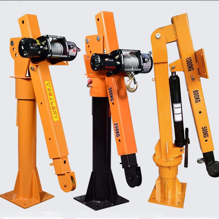 汽车皮卡货车1吨随车吊电动起重车载小型吊运机电动车载小吊机