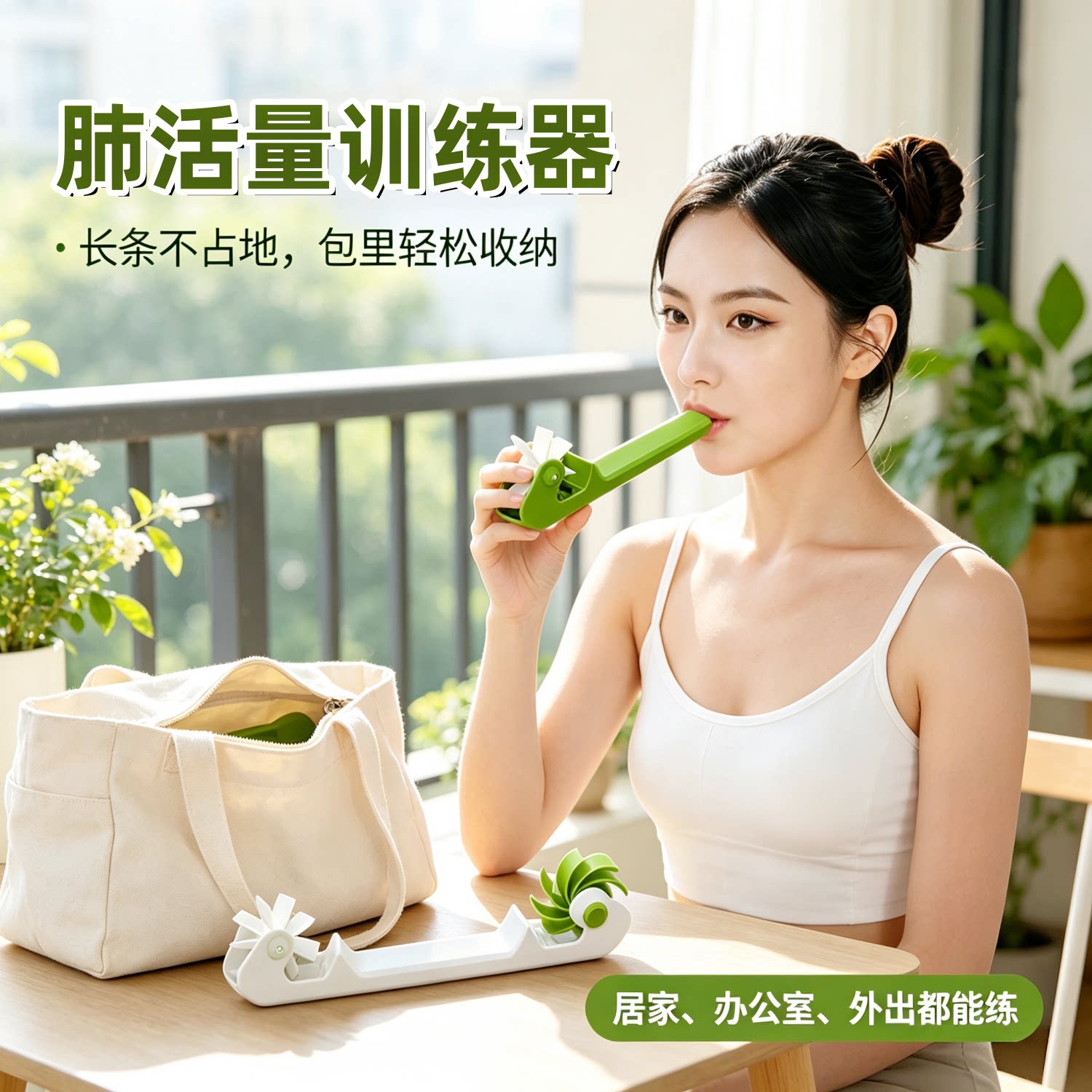 家用便携风车阻力肺活量训练器