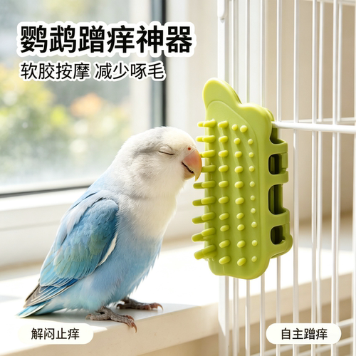 玄凤鹦鹉蹭痒防咬按摩梳