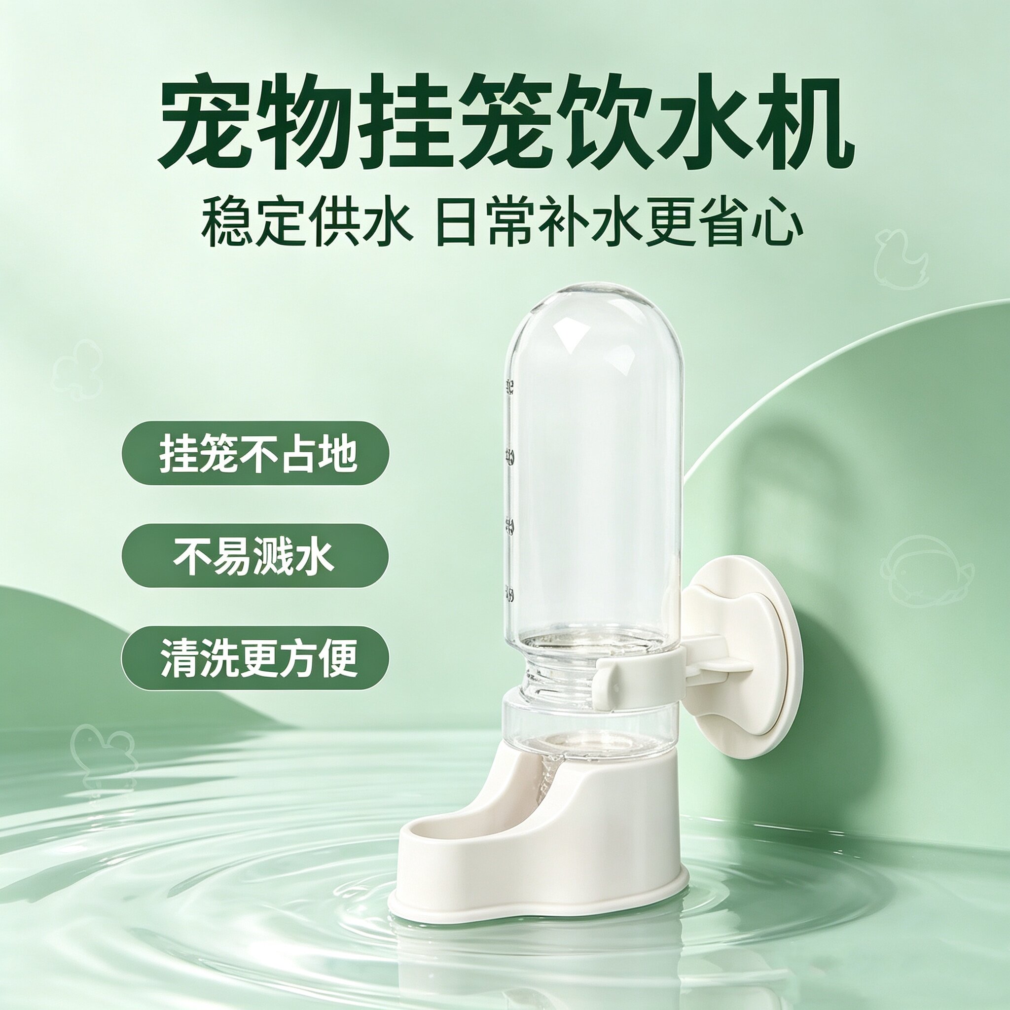 其他家透明防撒防漏自动鸟饮水器