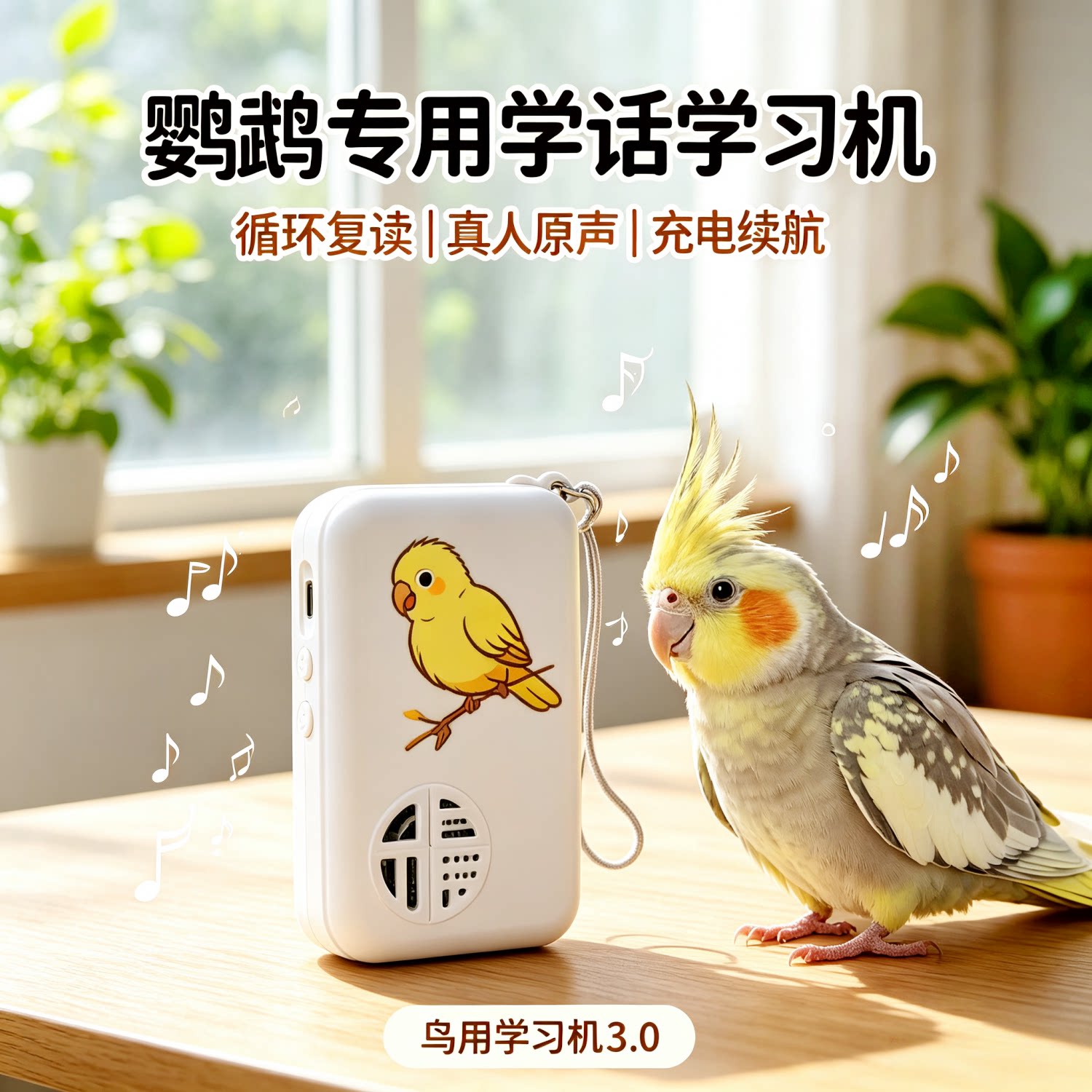 宠帮仕鸟用学习机复读录音教话