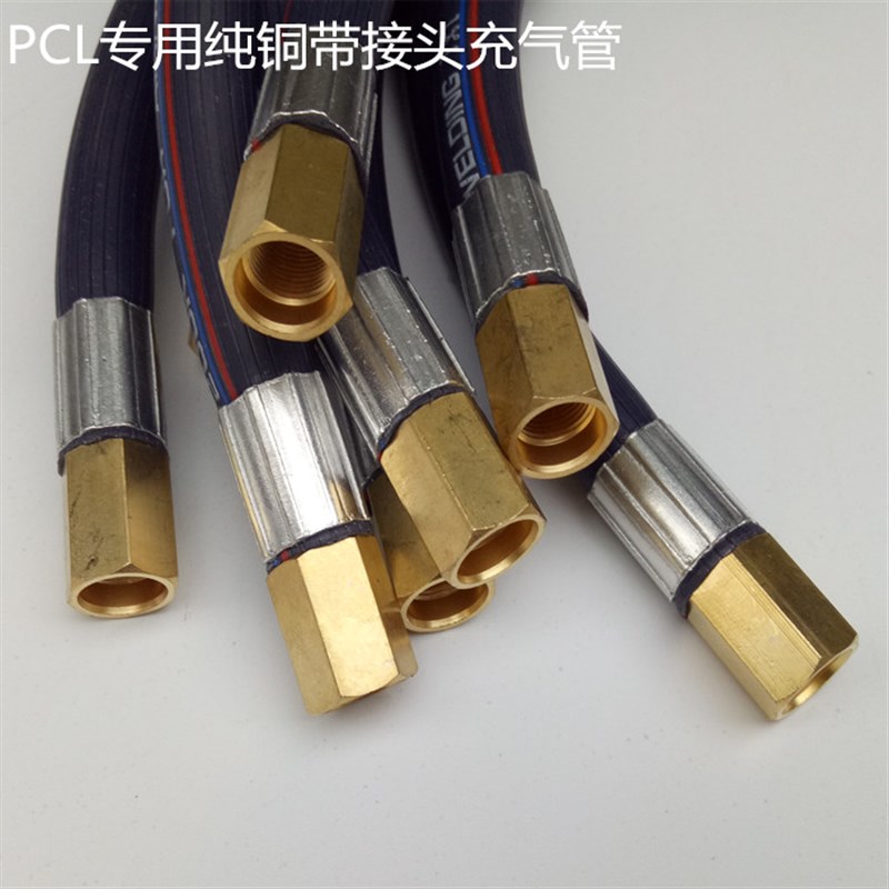 数显表PCL轮胎氮气自动打气机加气表胎压计配套气管铜接头 测压表