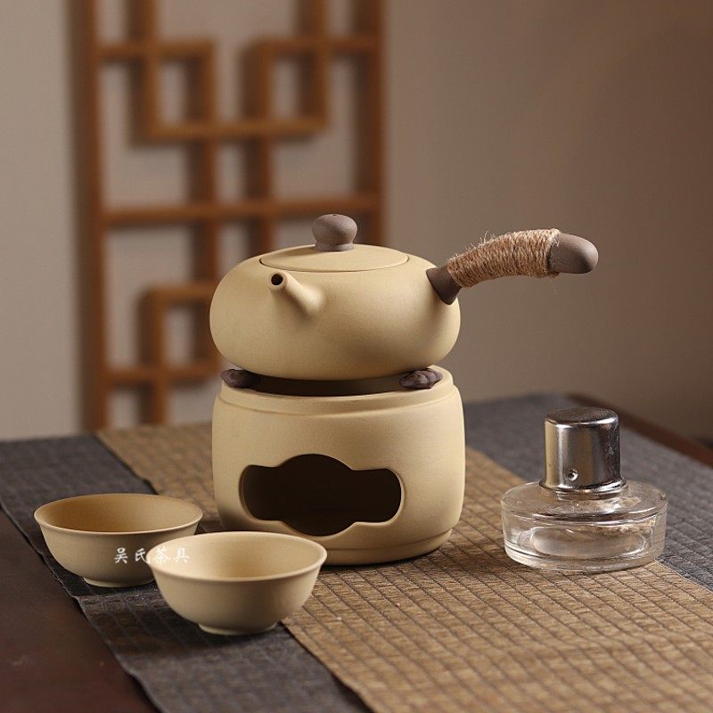 紫砂加热烧茶壶茶道煮茶器玻璃陶瓷茶炉茶壶蜡烛灯底座茶具酒精炉