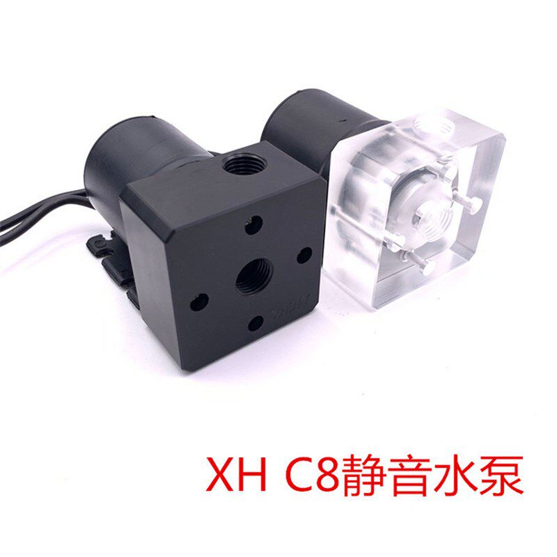 新品电脑水冷 XHC8水泵透明/黑色盖 软管/硬管水冷专用 电车水泵