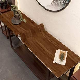 仿木纹桌垫电视柜垫原木色胡桃木餐柜桌垫防水防油茶几台面垫子