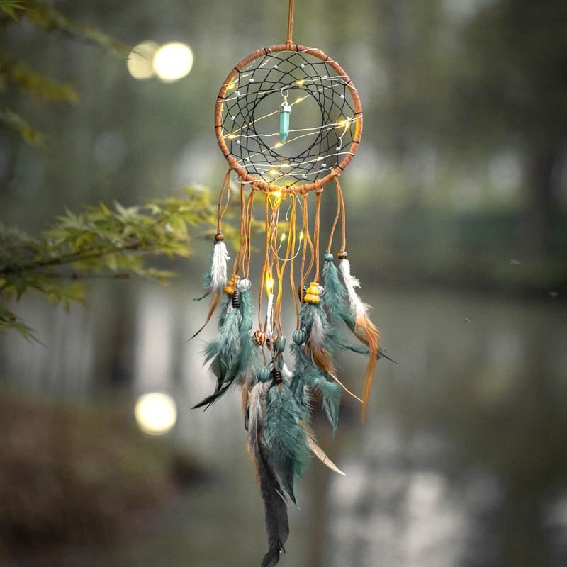 印第安LED装饰灯少女心ins房间布置捕梦网室内生日户外露营氛围灯