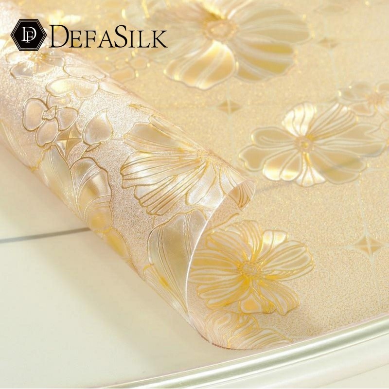 水晶板带花软玻璃桌布防水防烫塑料耐用家用吃饭桌垫台垫透明加厚