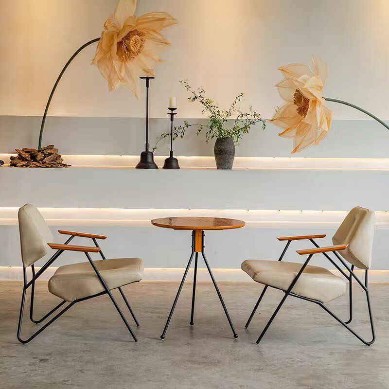 复古风铁艺咖啡厅桌椅子休闲清吧桌椅洽谈奶茶店甜品餐厅沙发组合