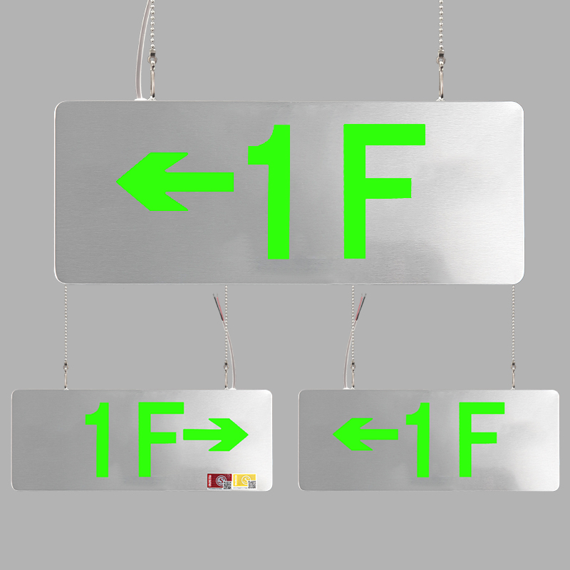 【多信息复合标志灯】不锈钢超薄吊装双面单向24V/220V高低压通用