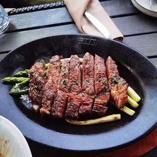 耐高温陶瓷牛排盘换代牛排盘椭圆形哑光骨瓷法式西餐牛排盘烤箱盘