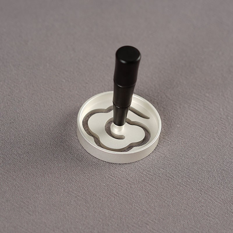 香道工具香篆香印纯铜香具祥云纂香印香黑檀木柄香纂