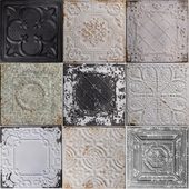 蘑菇空间复古锡制天花板商业空间酒吧咖啡馆墙面吊顶天花板