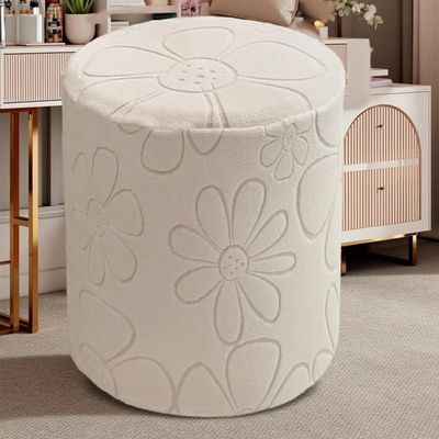 弹力布艺全包梳妆台凳套罩圆凳套